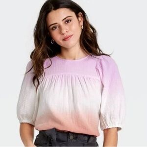 NEW Universal Thread Gradient Purple and Brown Women's Top
